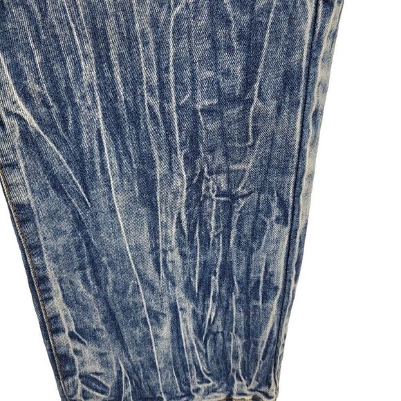 Company 81 Mens Jeans Skinny Bleach Acid Streaked Light Wash Blue 34 x 32 - Picture 5 of 14